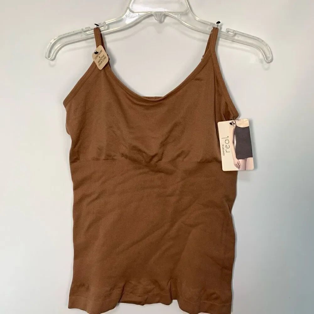 Comfort by Real Women's Smooths Curves Seamless Shaping Camies Tan Size 3X NWT